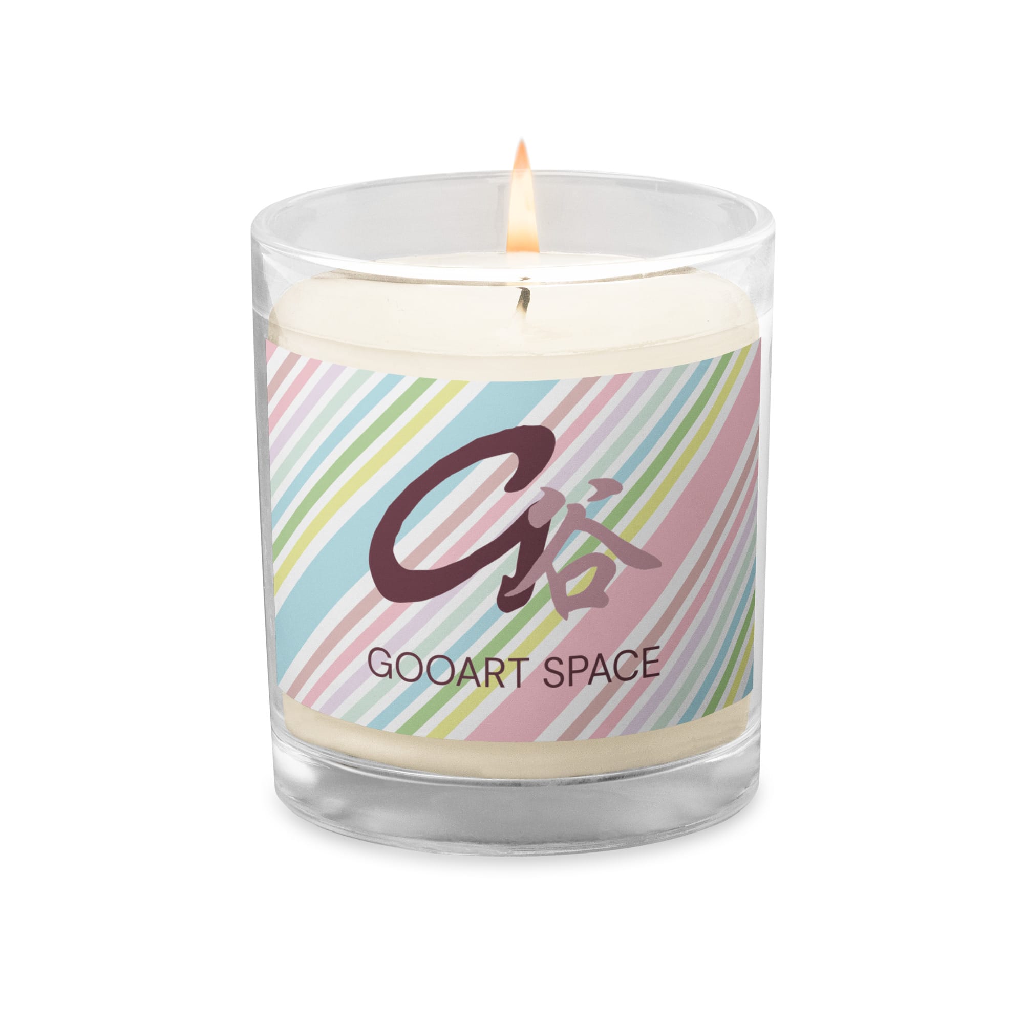 Glass jar soy wax candle
