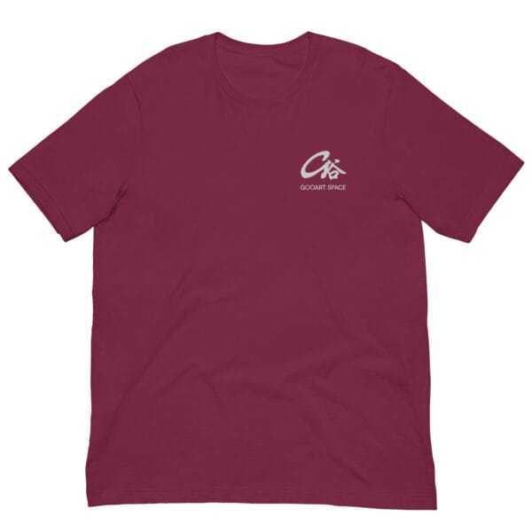 Gooart Space embroidered logo t-shirt Bella Canvas 3001 unisex staple tee Left Chest embroidery unisex t-shirt