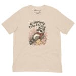 Stay Cozy Raccoon Shirt – Autumn’s Escape Design | Unisex Bella + Canvas 3001 Fall Graphic Tee