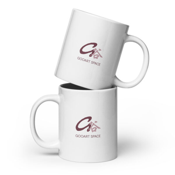 White glossy mug