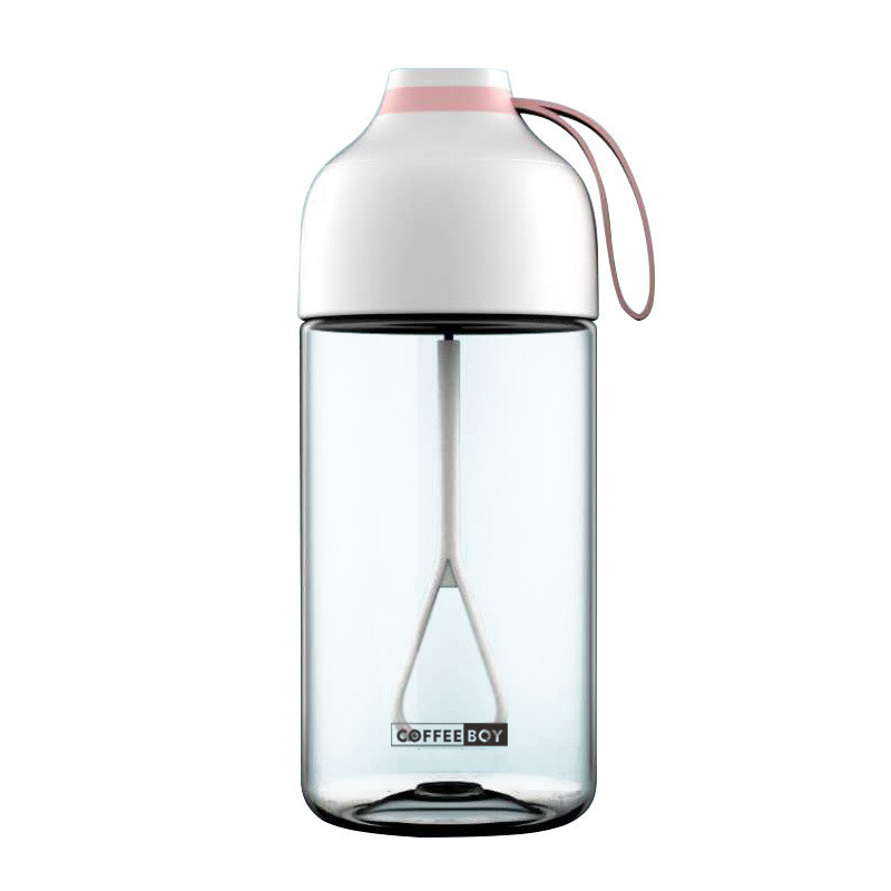 Blue electric protein shaker bottle with high-torque vortex rotor