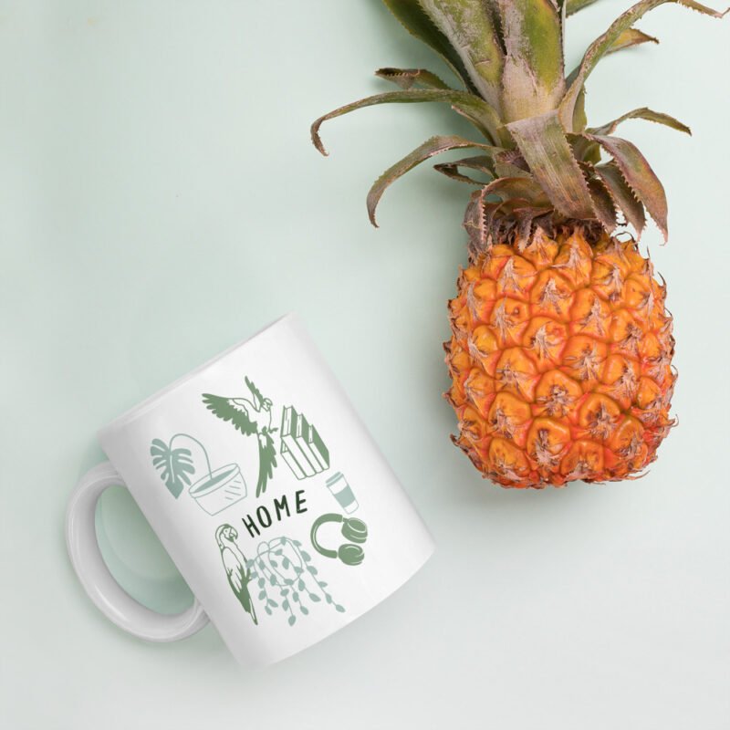 white glossy mug white 11 oz pineapple 66cb5bf2a6582