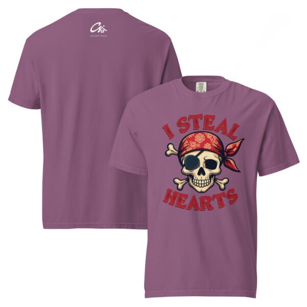 Pirate Heart Unisex Garment-Dyed Heavyweight T-shirt - Image 13