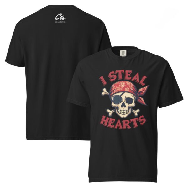 Pirate Heart Unisex Garment-Dyed Heavyweight T-shirt
