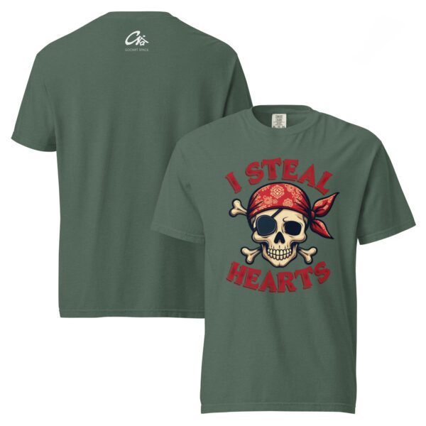 Pirate Heart Unisex Garment-Dyed Heavyweight T-shirt - Image 12