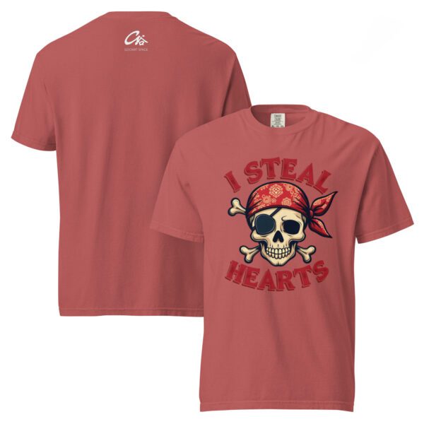 Pirate Heart Unisex Garment-Dyed Heavyweight T-shirt - Image 14