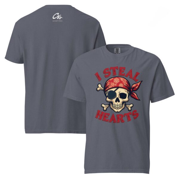Pirate Heart Unisex Garment-Dyed Heavyweight T-shirt - Image 11