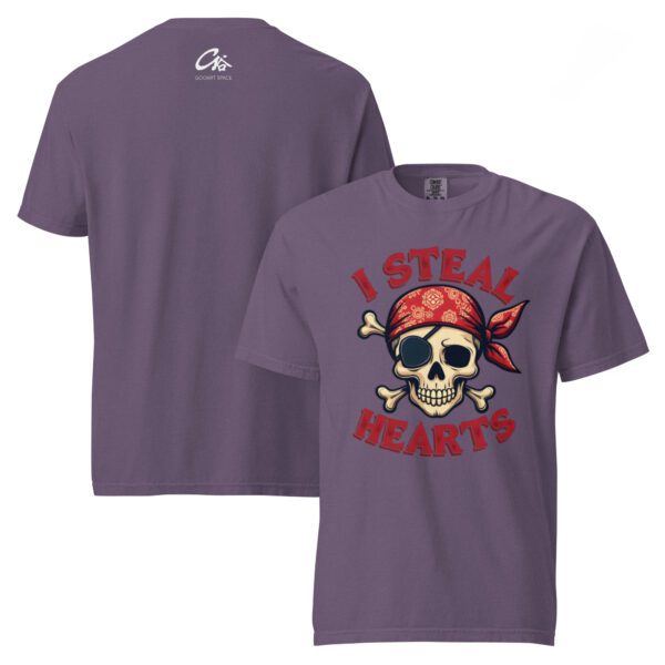 Pirate Heart Unisex Garment-Dyed Heavyweight T-shirt - Image 9