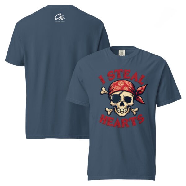 Pirate Heart Unisex Garment-Dyed Heavyweight T-shirt - Image 6