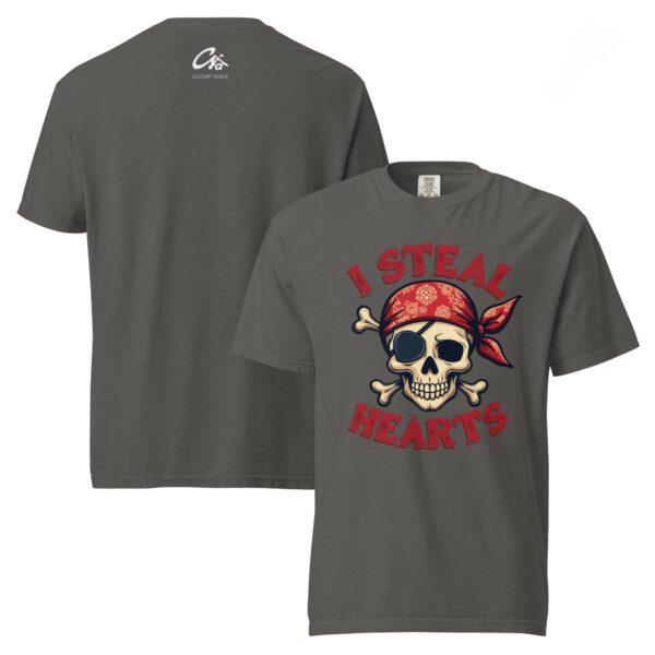 Pirate Heart Unisex Garment-Dyed Heavyweight T-shirt - Image 8