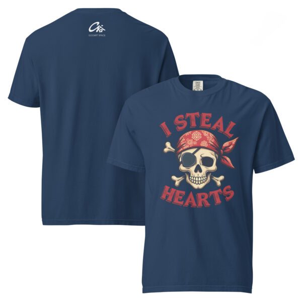 Pirate Heart Unisex Garment-Dyed Heavyweight T-shirt - Image 3