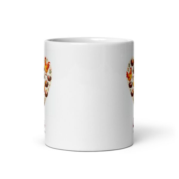 Chicken Love White Glossy Mug - Image 4