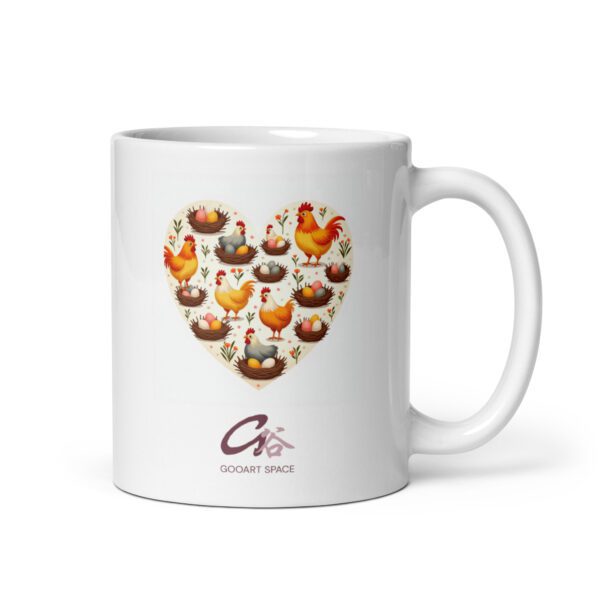 Chicken Love White Glossy Mug - Image 2