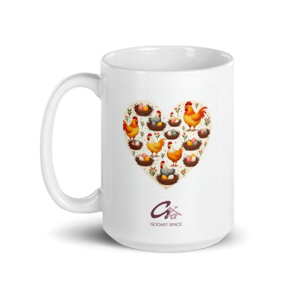Chicken Love White Glossy Mug - Image 6