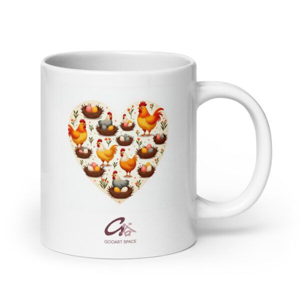 Chicken Love White Glossy Mug