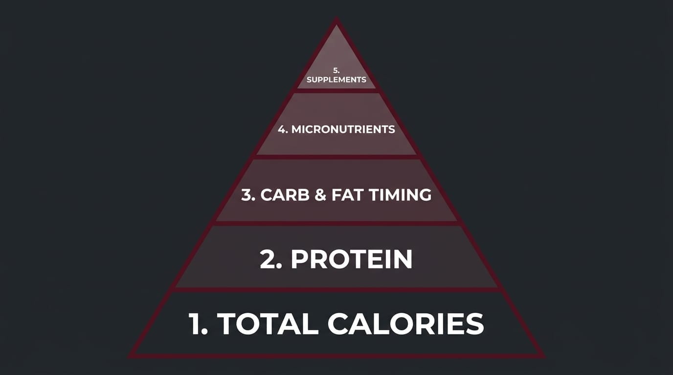 Fighter nutrition hierarchy pyramid