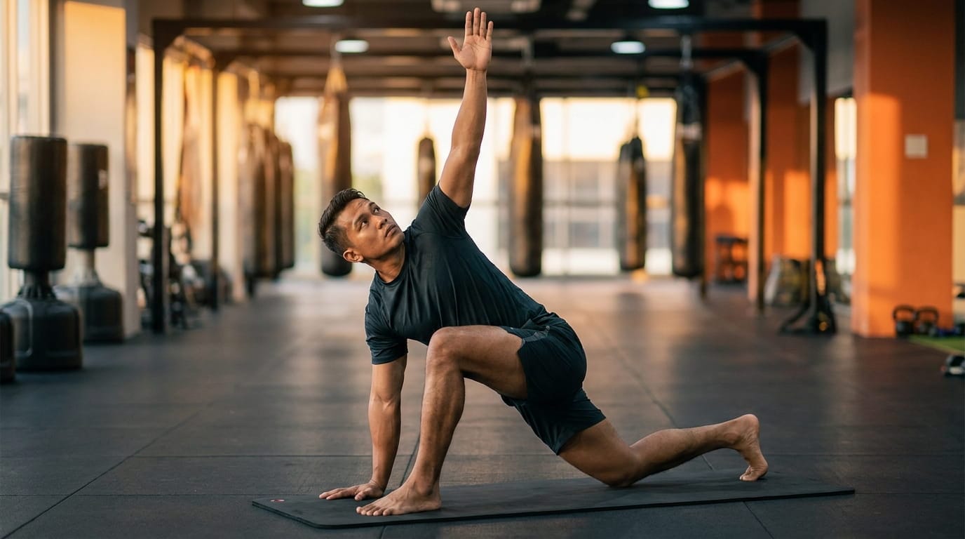 World's Greatest Stretch – Deep Lunge & Thoracic Rotation