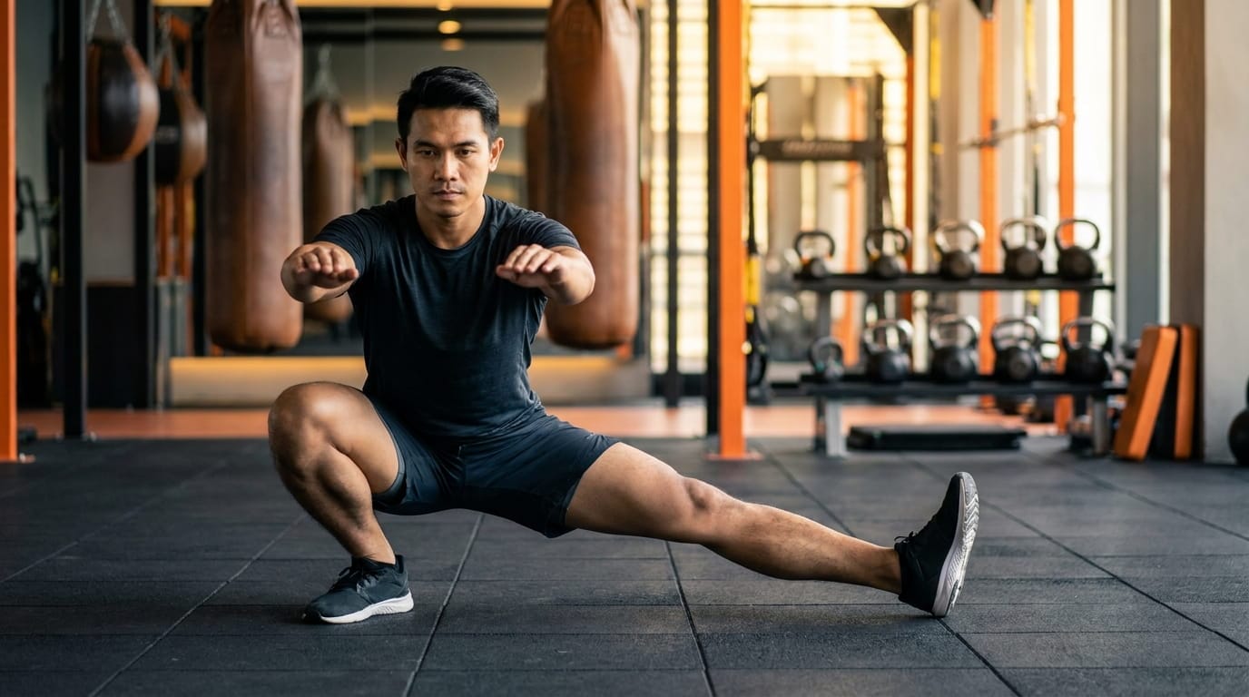 Cossack Squat – Deep Side Squat with Toes-Up Straight Leg