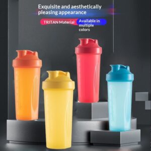 600ml shaker bottle and leak proof gym protein shaker bottle in multiple colors