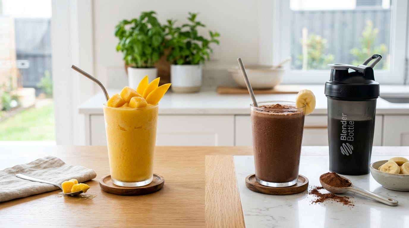 homemade protein shake mango soy shake and milo breakfast protein shake recipe