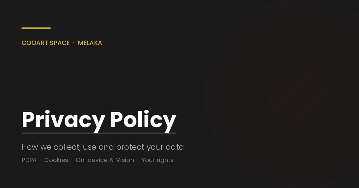 Gooart Space privacy policy and PDPA data protection