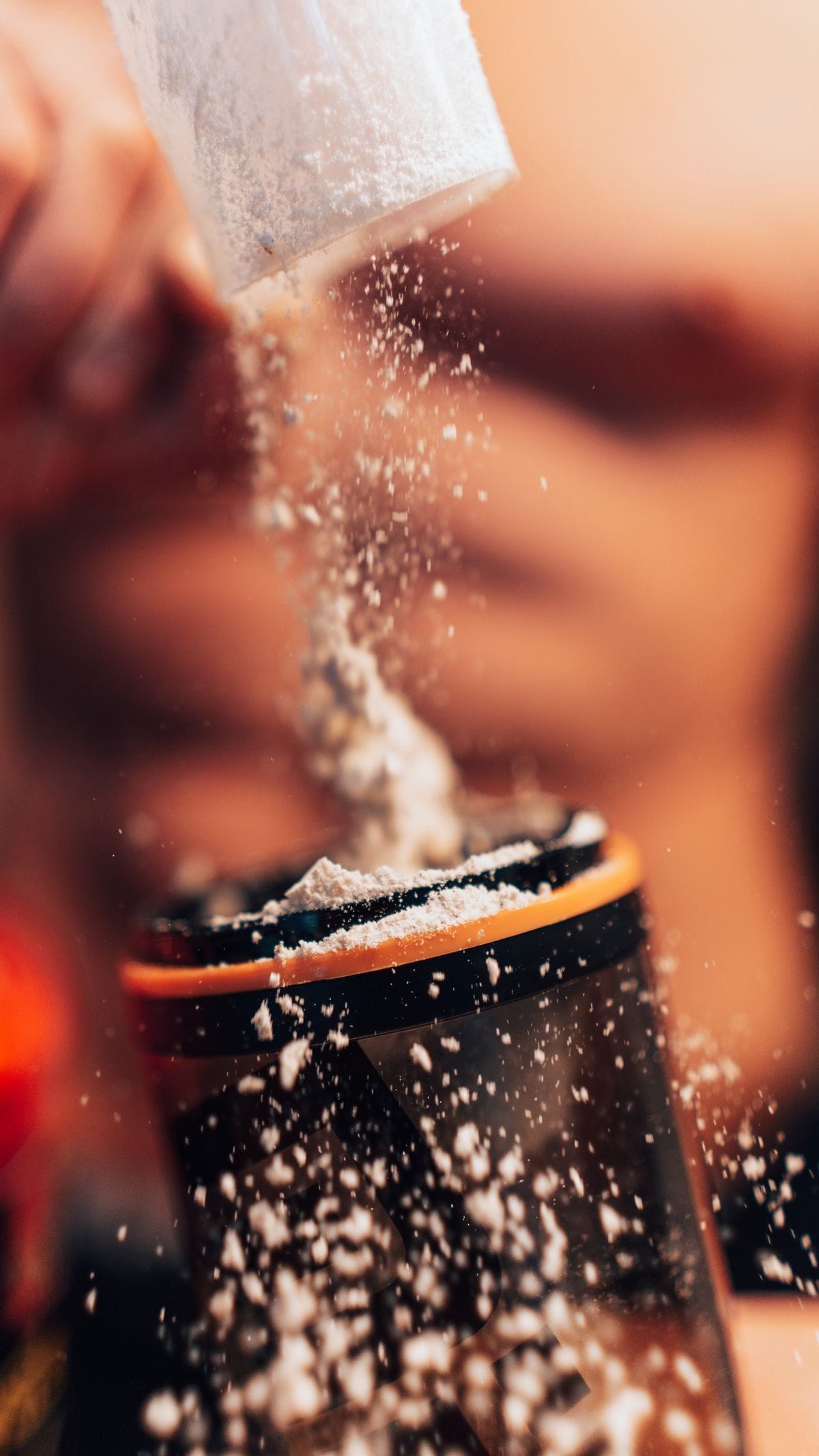 muscle recovery protein shake being prepared