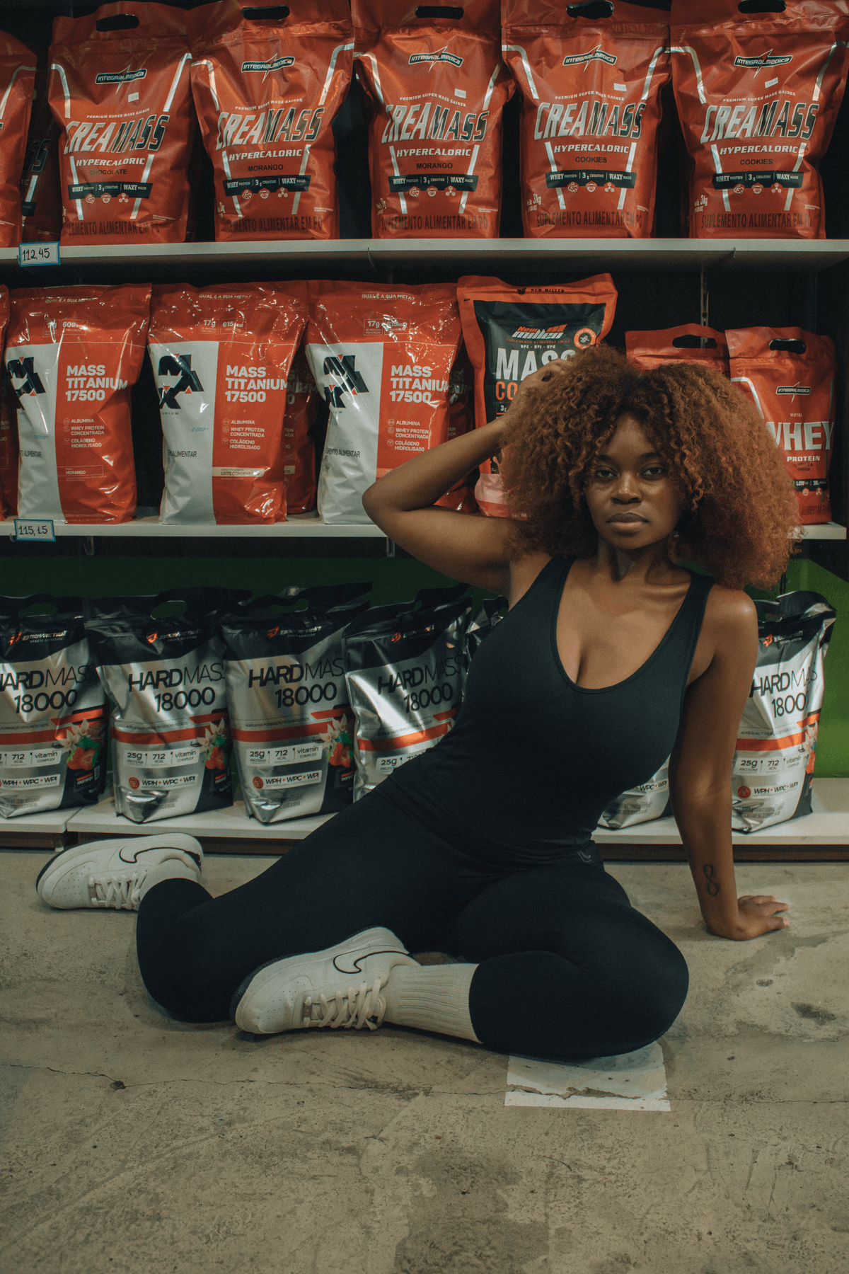 bcaa supplements on a nutrition store shelf