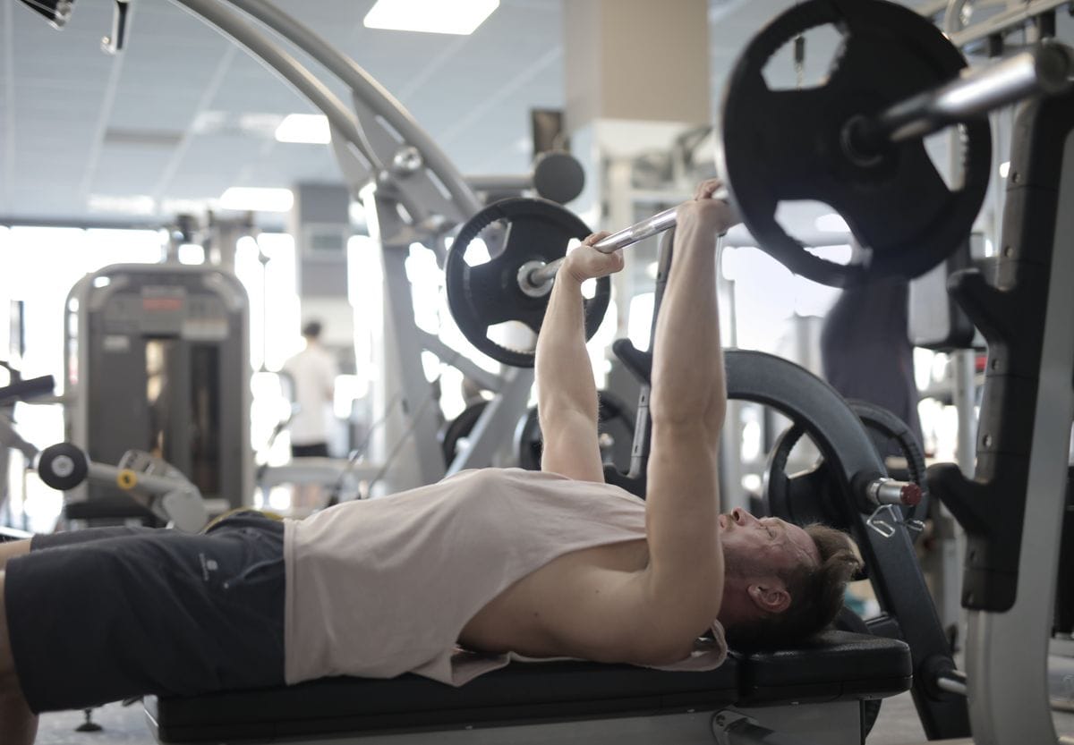 Cable tricep workout — rope pressdown at the cable stack
